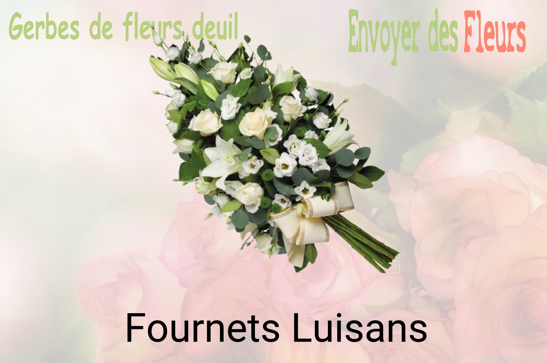 Gerbe de fleurs de deuil livrée à Fournets-Luisans